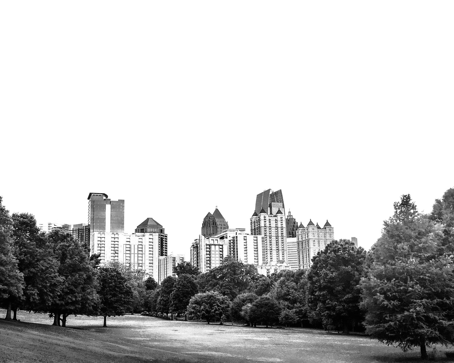 Atlanta Skyline view Piedmont Park